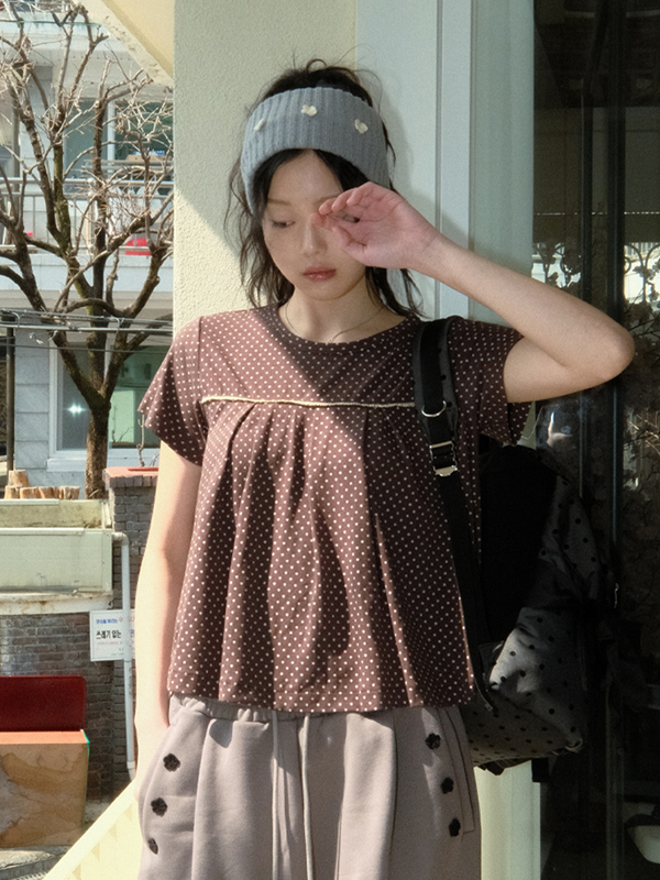 ドットフレアTシャツ（ブラウン） | SIWEOL107 | HANA(ハナ) #4