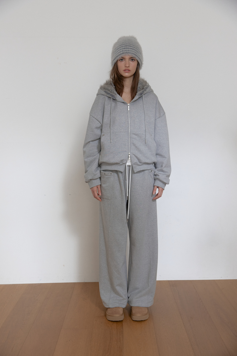 テディファーフード ジップアップ (メランジグレー) | ASURA | HANA(ハナ) #2