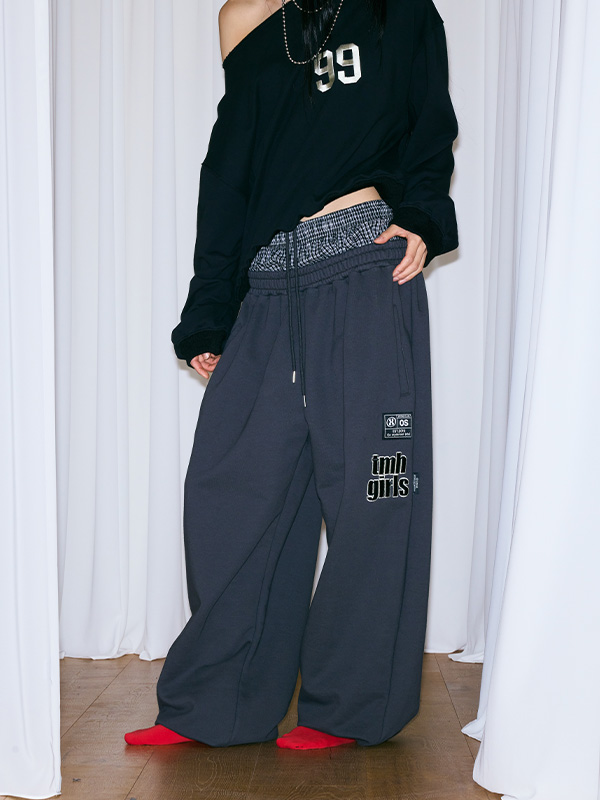 TMH レイヤードスウェットパンツ_チャコール | THE MYSTERIOUS HOTEL | HANA(ハナ) #2