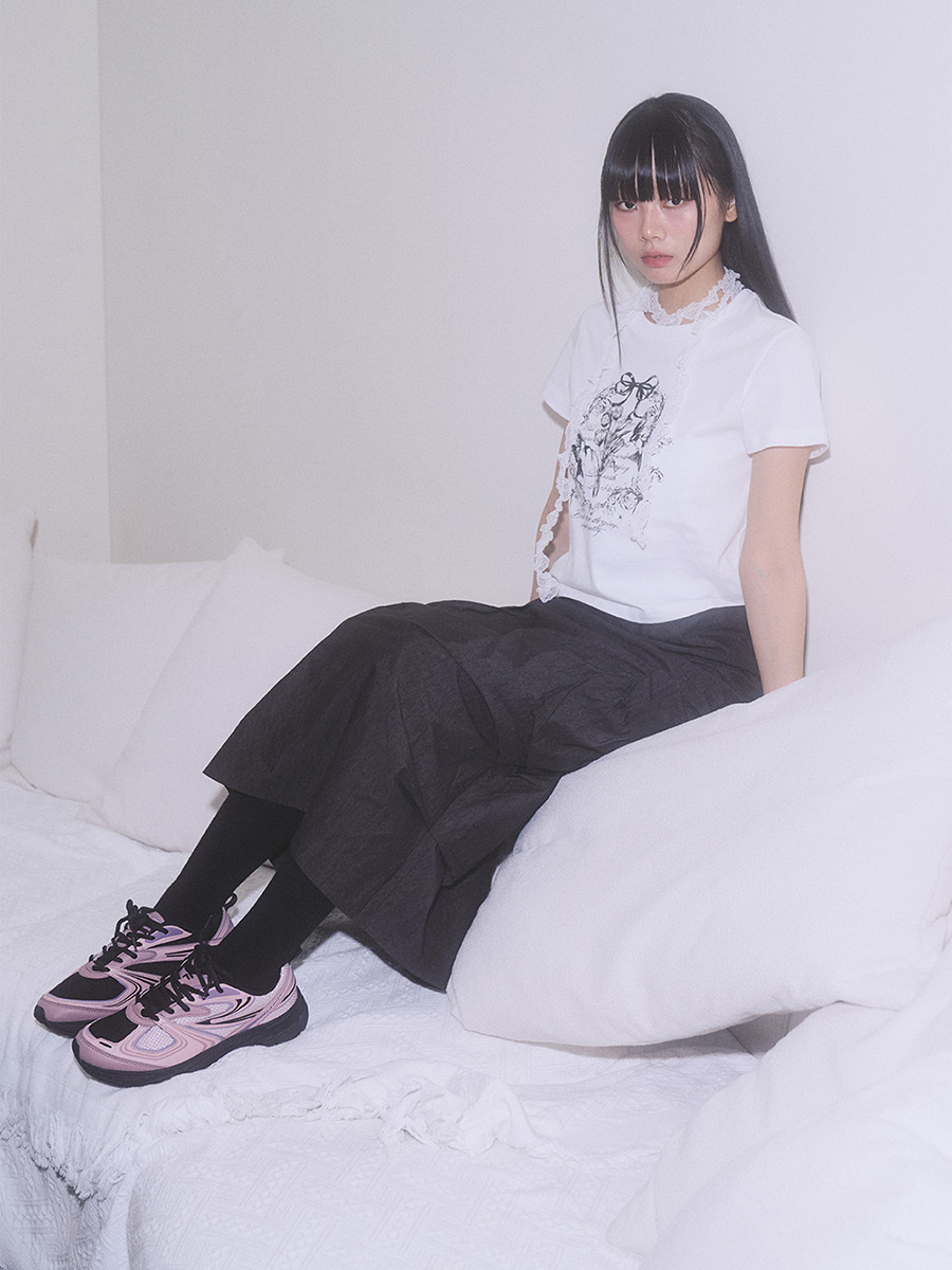 チューリップルーズセミTシャツ_ホワイト | ILLIGO | HANA(ハナ) #13