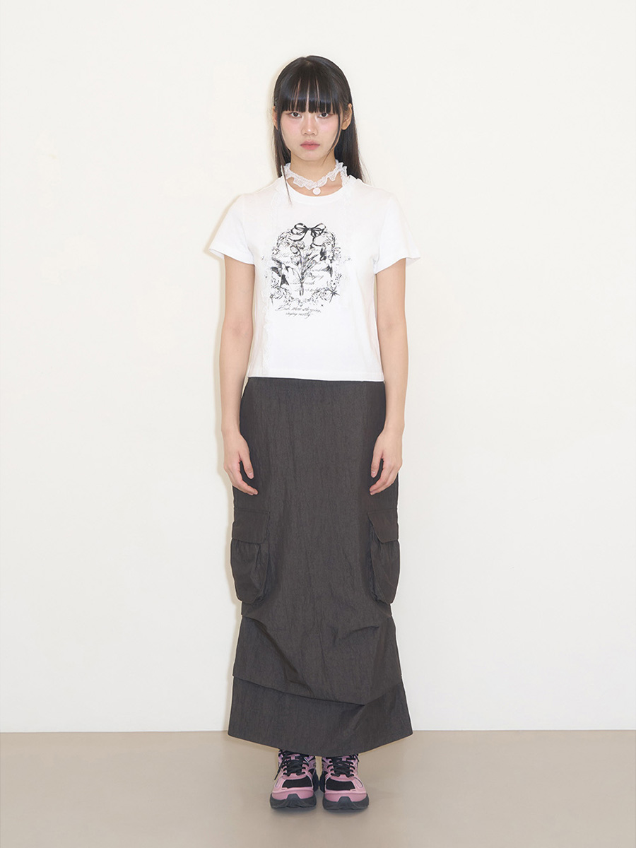 チューリップルーズセミTシャツ_ホワイト | ILLIGO | HANA(ハナ) #18