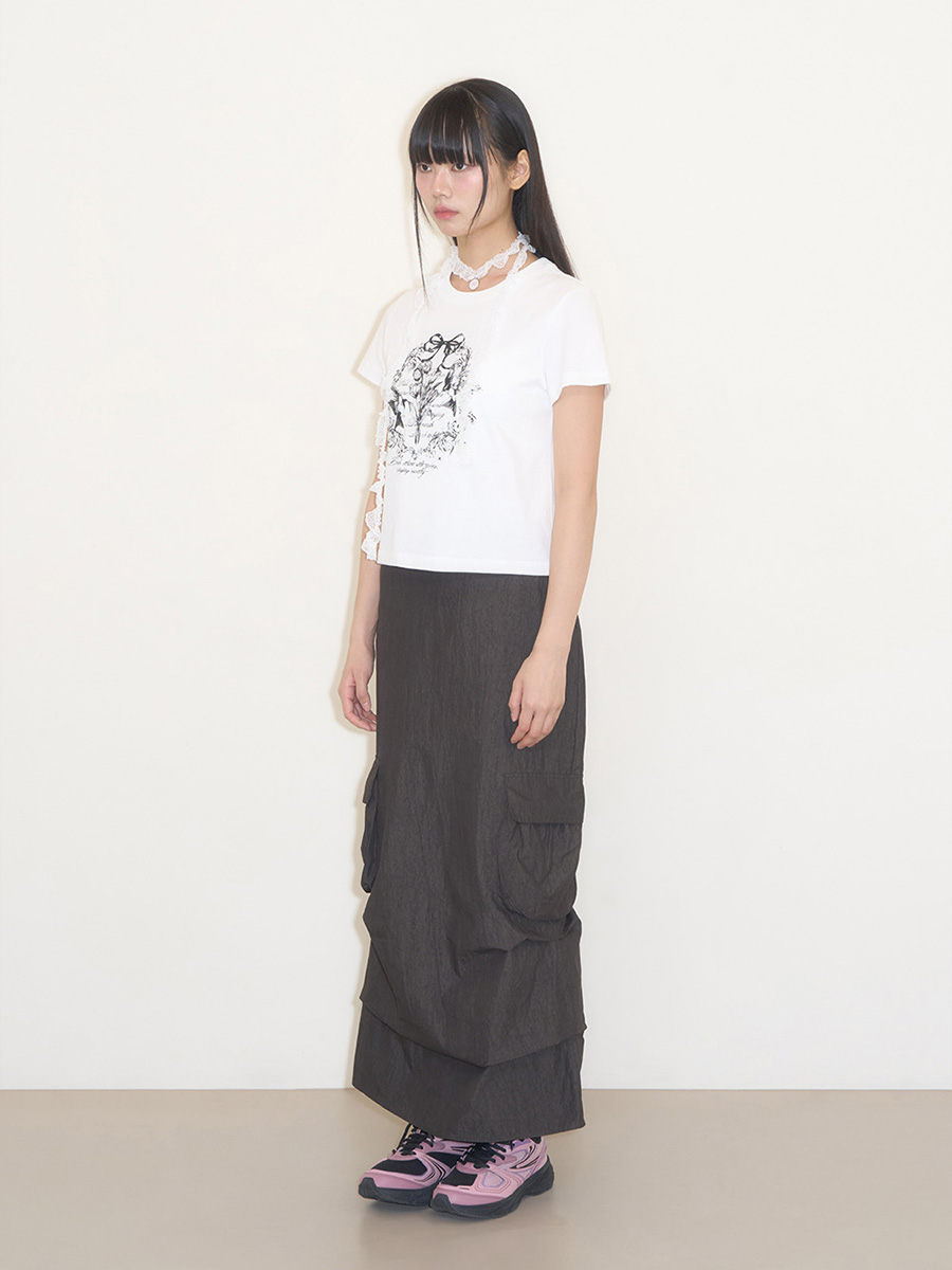 チューリップルーズセミTシャツ_ホワイト | ILLIGO | HANA(ハナ) #19