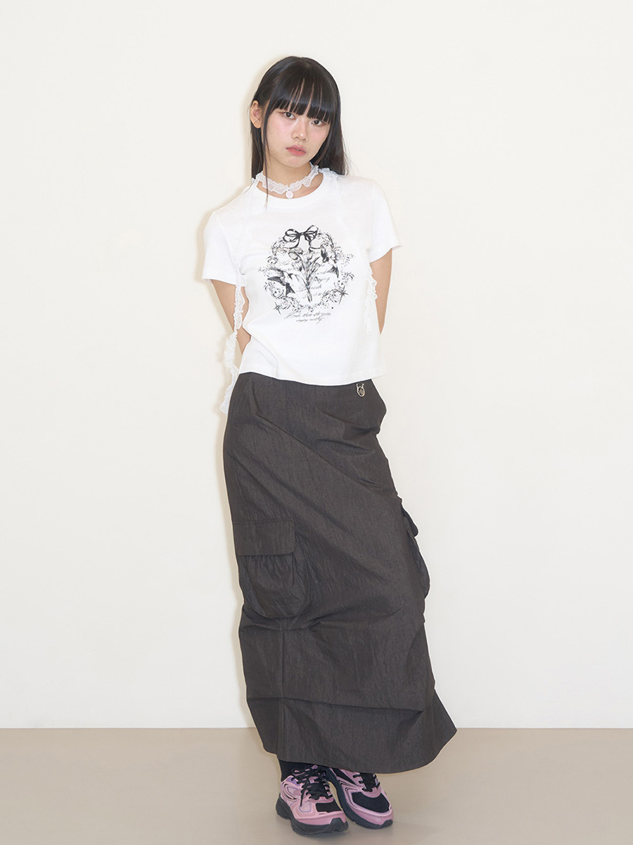 チューリップルーズセミTシャツ_ホワイト | ILLIGO | HANA(ハナ) #21