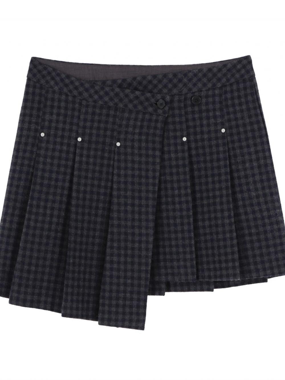 ウールリベットプリーツラップスカート（チェック） | ASURA | HANA(ハナ) #14