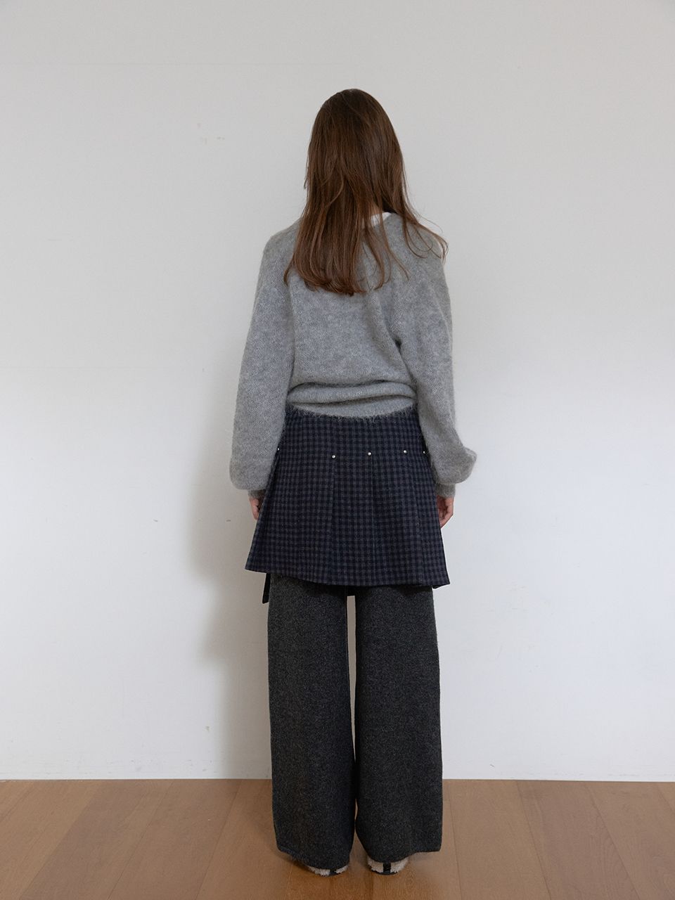 ウールリベットプリーツラップスカート（チェック） | ASURA | HANA(ハナ) #10