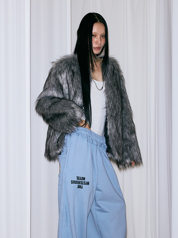 シティガール ミックスファージャケット_グレー | THE MYSTERIOUS HOTEL | HANA(ハナ) #3