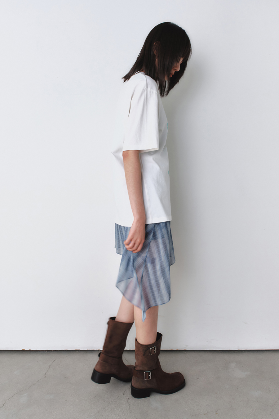 ウォーターカラーオーバーサイズTシャツ アイボリー | INSILENCE | HANA(ハナ) #4
