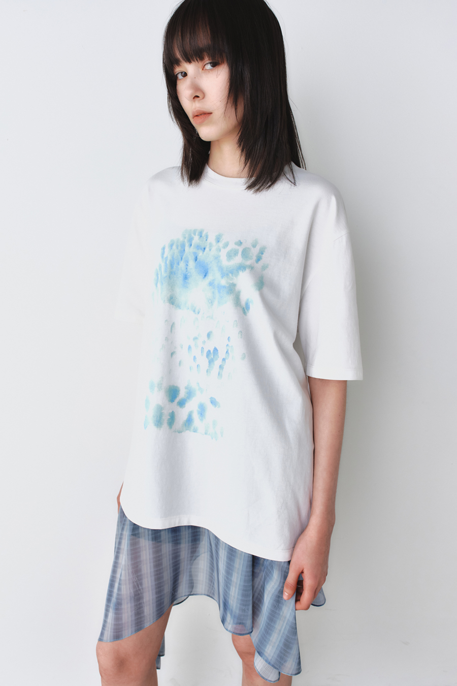ウォーターカラーオーバーサイズTシャツ アイボリー | INSILENCE | HANA(ハナ) #5