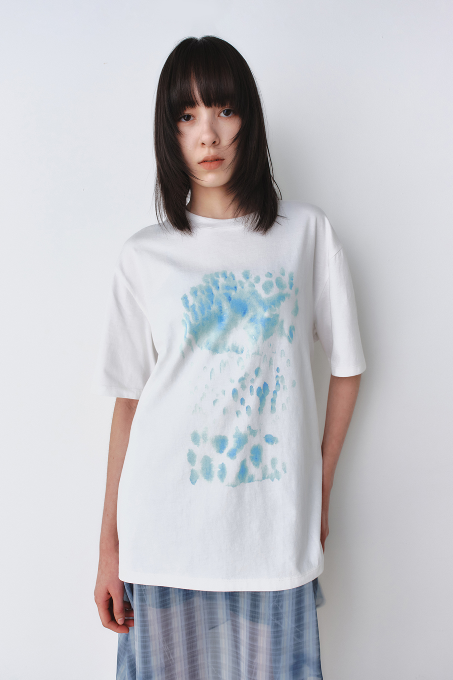 ウォーターカラーオーバーサイズTシャツ アイボリー | INSILENCE | HANA(ハナ) #6