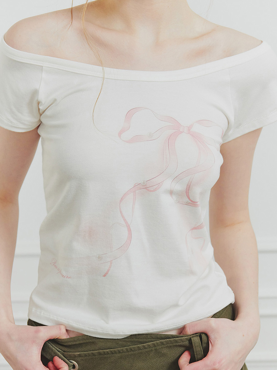 ヴェラリボンTシャツ (ホワイト) | PAIN OR PLEASURE | HANA(ハナ) #7