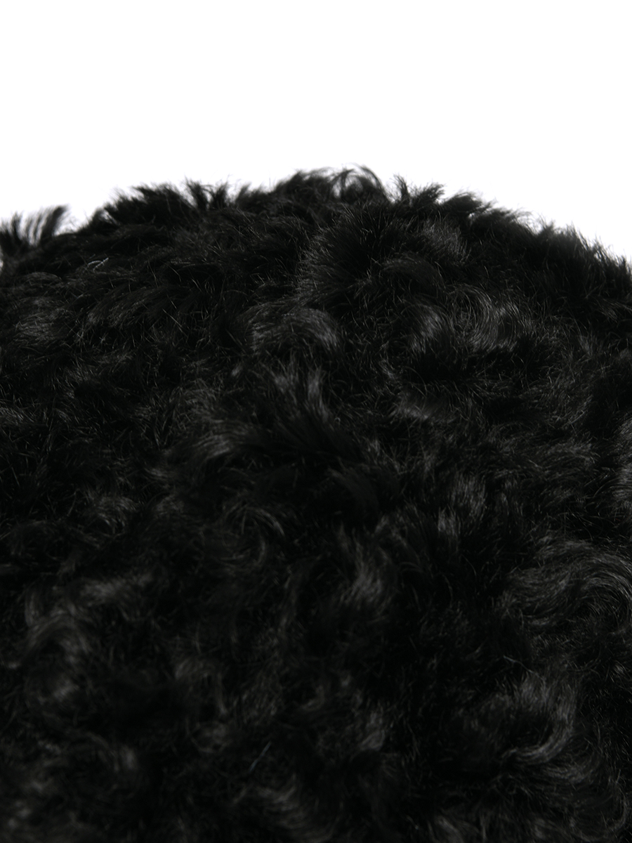 ノットイヤーフラップハット（ファーリーブラック） | POESIE DAME | HANA(ハナ) #10