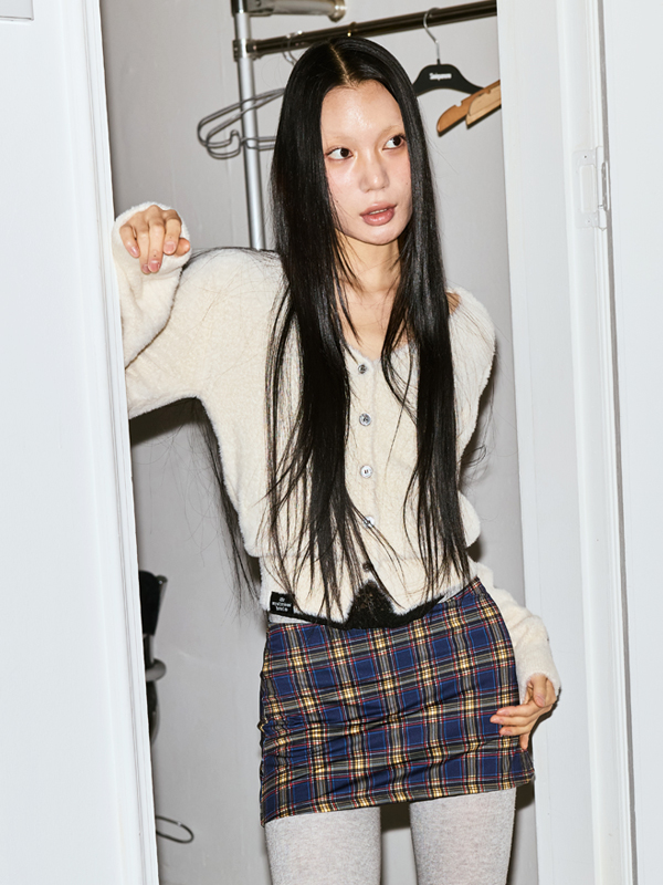 ムーンチェックミニスカートパンツ_ネイビー | THE MYSTERIOUS HOTEL | HANA(ハナ) #2