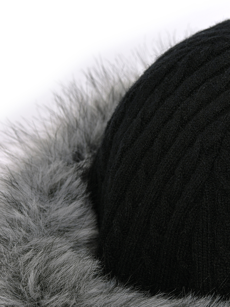ニットファートークハット（ブラック） | POESIE DAME | HANA(ハナ) #9