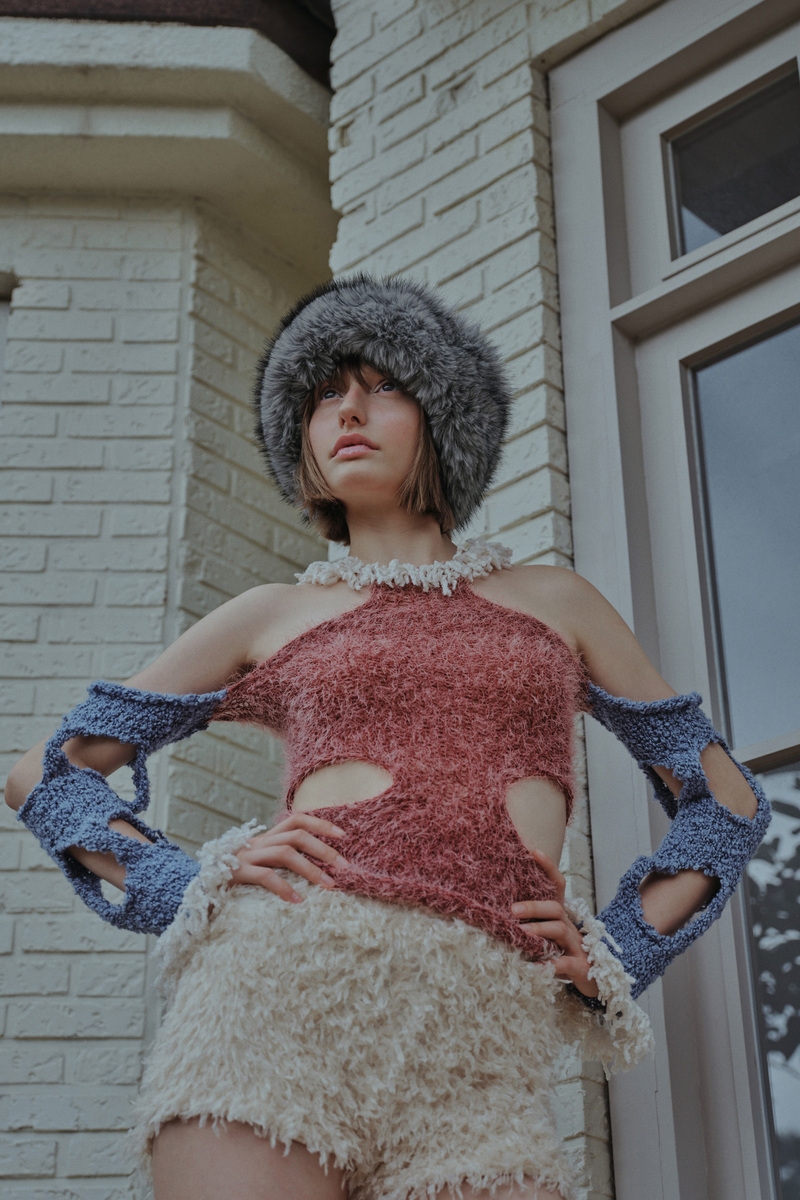 ニットファートークハット（ブラック） | POESIE DAME | HANA(ハナ) #5