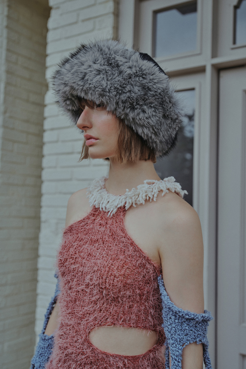 ニットファートークハット（ブラック） | POESIE DAME | HANA(ハナ) #7