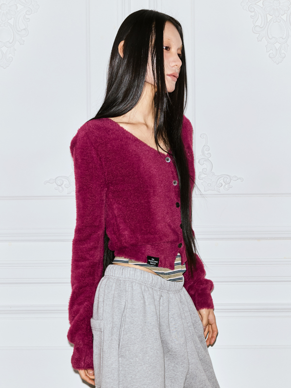 ホテルベーシックファーカーディガン_ワイン | THE MYSTERIOUS HOTEL | HANA(ハナ) #4