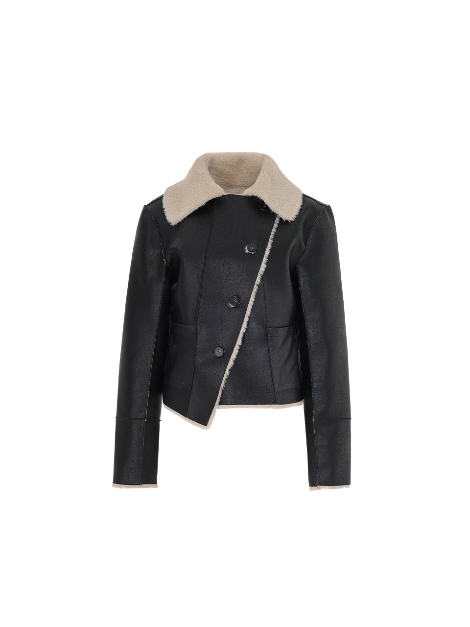 リバーシブルシアリングムスタン（ブラック） | Not your rose | HANA(ハナ) #10