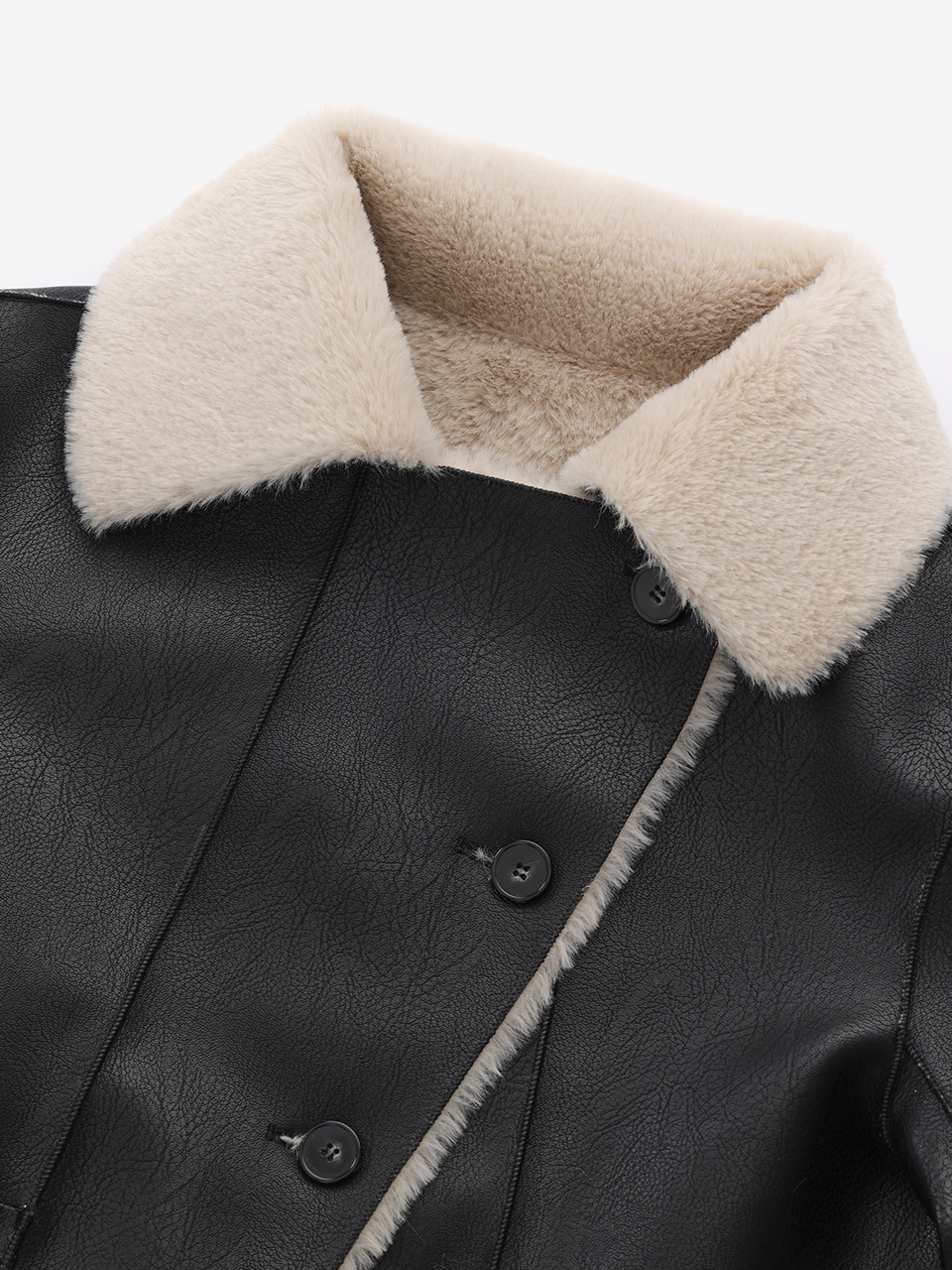 リバーシブルシアリングムスタン（ブラック） | Not your rose | HANA(ハナ) #16