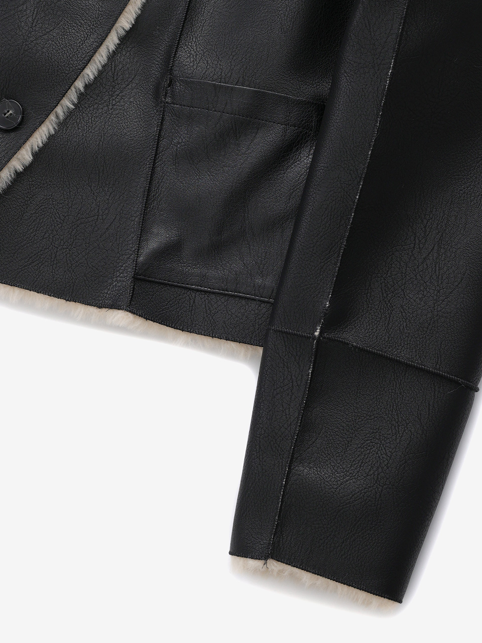 リバーシブルシアリングムスタン（ブラック） | Not your rose | HANA(ハナ) #17