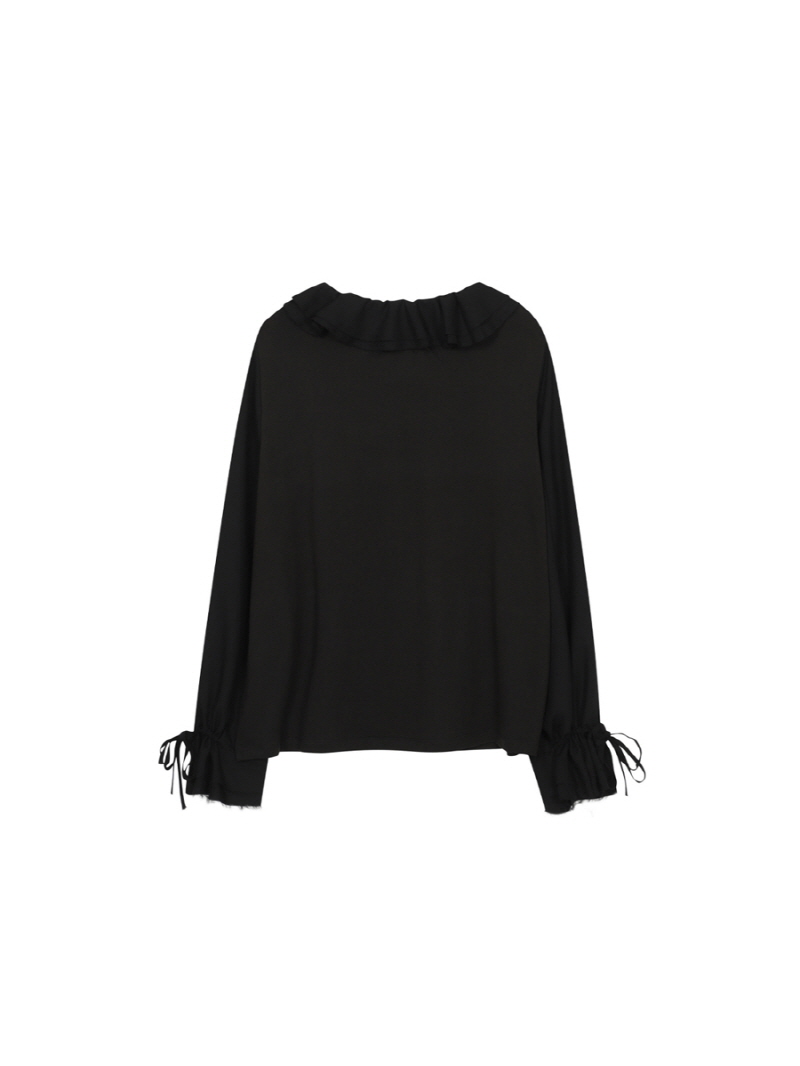 シャーリングフリンジブラウス（ブラック） | THREE TO EIGHTY | HANA(ハナ) #3