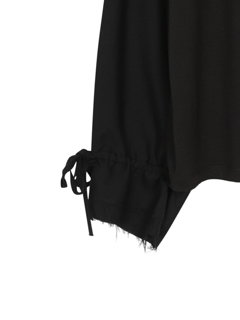 シャーリングフリンジブラウス（ブラック） | THREE TO EIGHTY | HANA(ハナ) #4