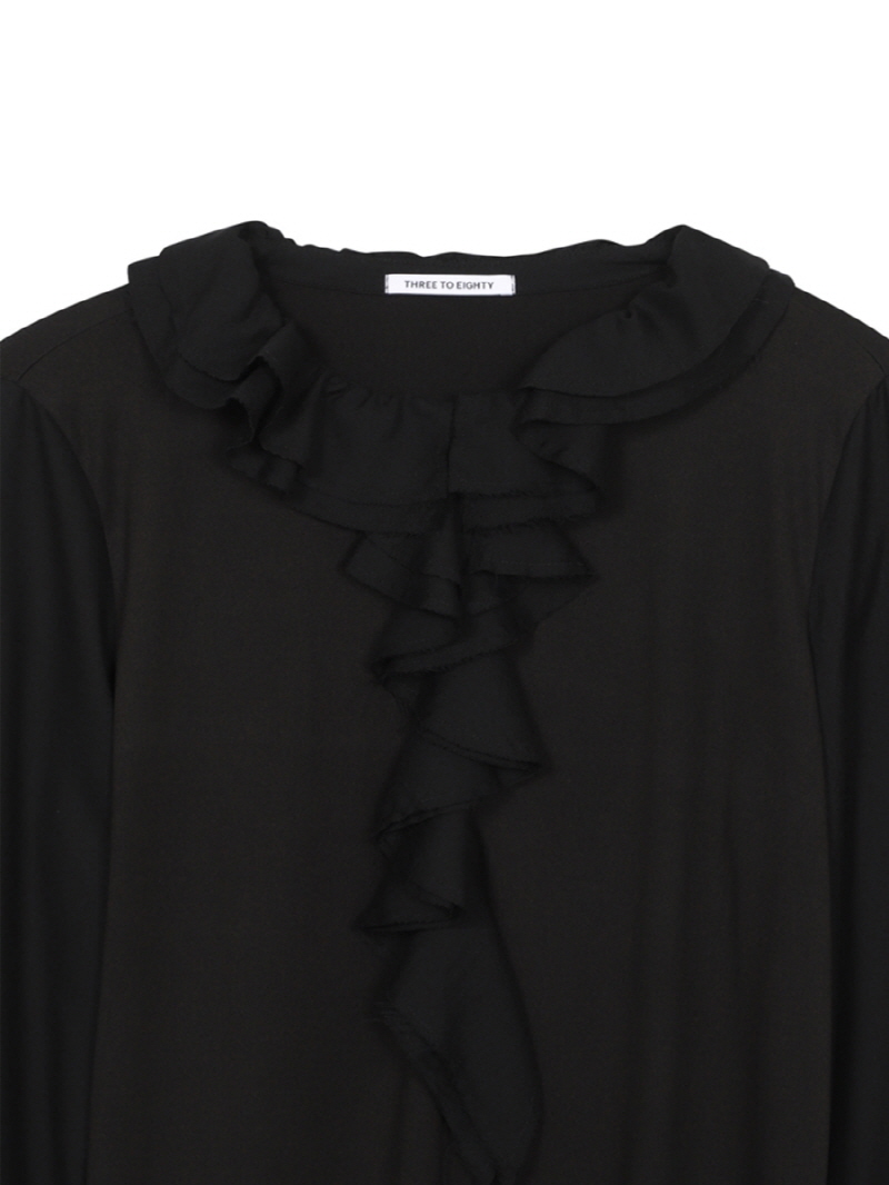 シャーリングフリンジブラウス（ブラック） | THREE TO EIGHTY | HANA(ハナ) #5
