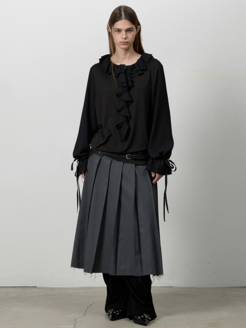 シャーリングフリンジブラウス（ブラック） | THREE TO EIGHTY | HANA(ハナ) #10