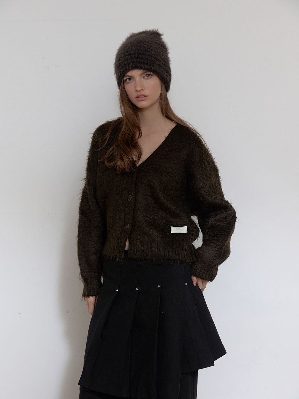 ウールリベットプリーツラップスカート（ブラック） | ASURA | HANA(ハナ) #3