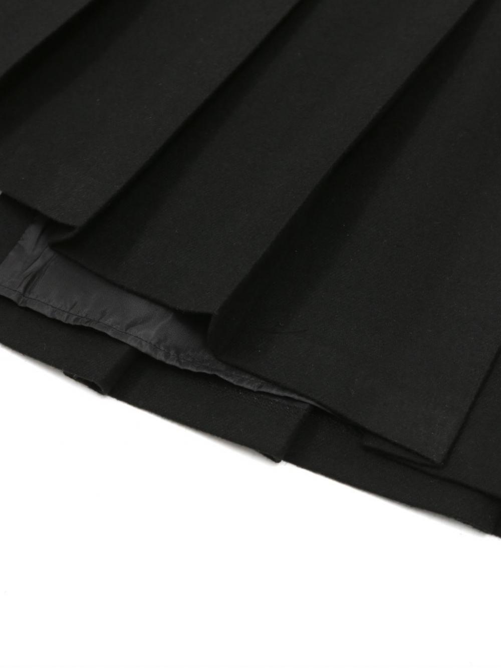 ウールリベットプリーツラップスカート（ブラック） | ASURA | HANA(ハナ) #16