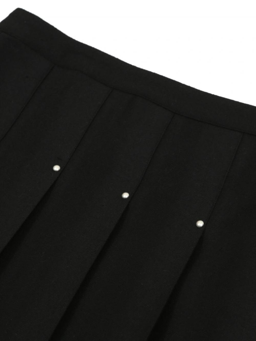 ウールリベットプリーツラップスカート（ブラック） | ASURA | HANA(ハナ) #15