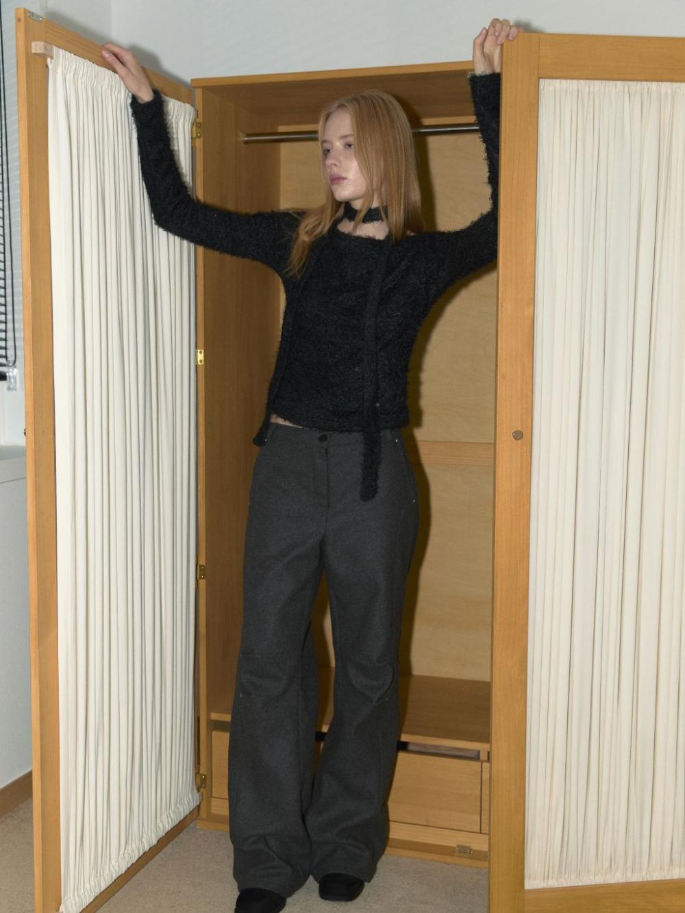 ウールリベットパンツ（チャコール） | ASURA | HANA(ハナ) #8