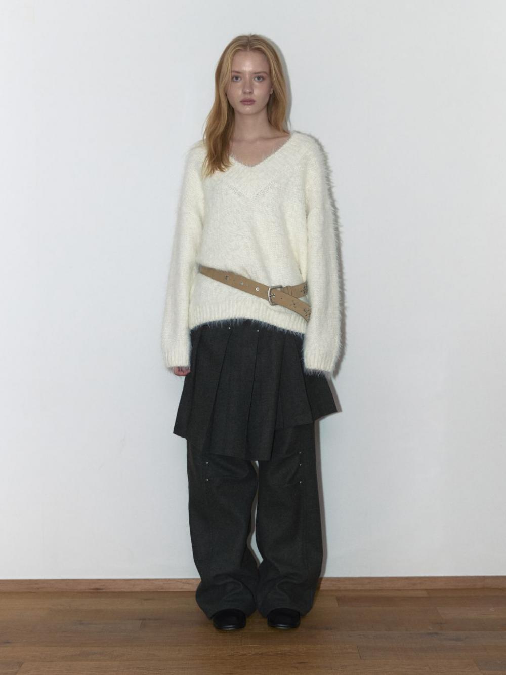 ウールリベットパンツ（チャコール） | ASURA | HANA(ハナ) #5