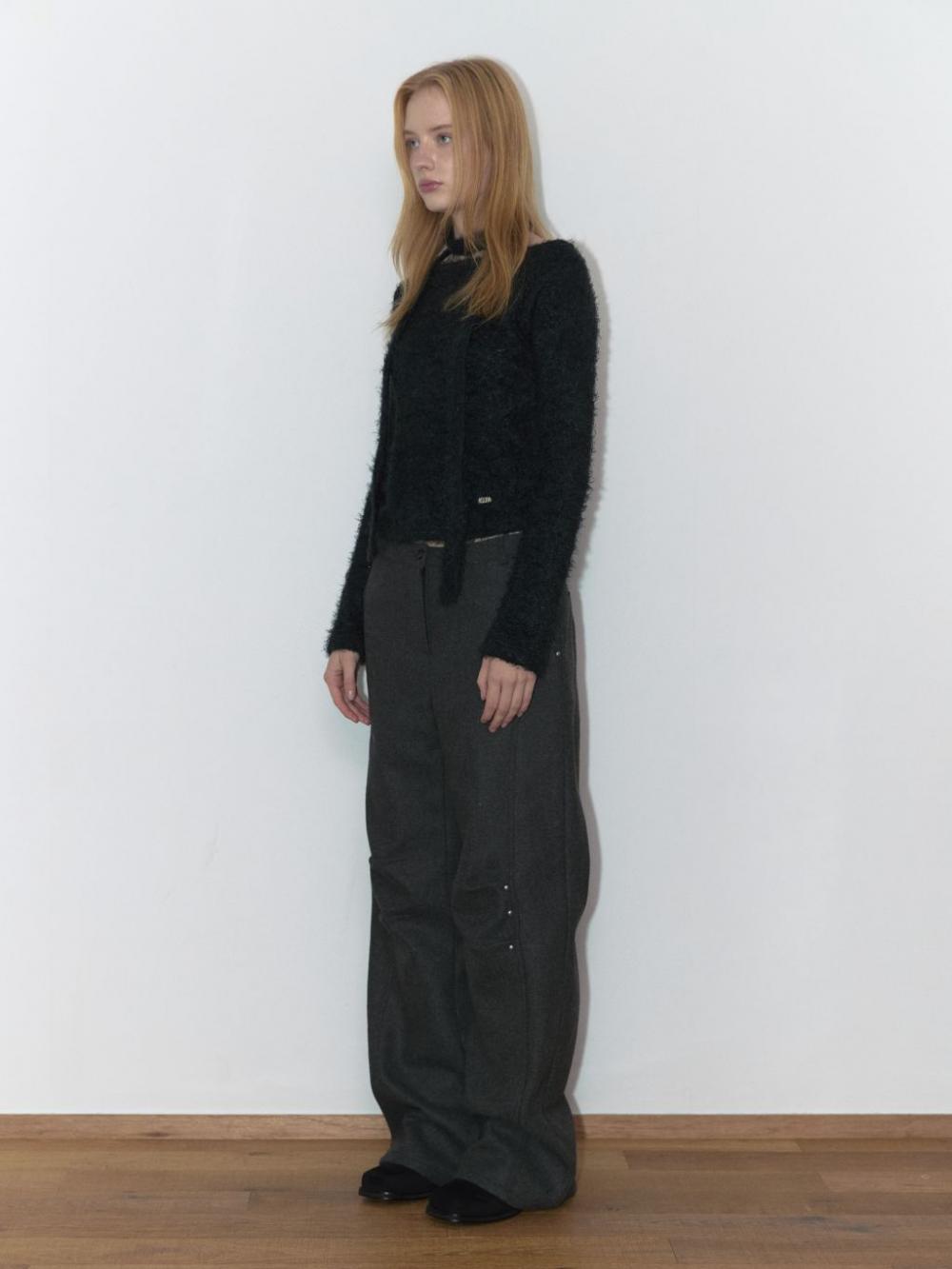 ウールリベットパンツ（チャコール） | ASURA | HANA(ハナ) #7