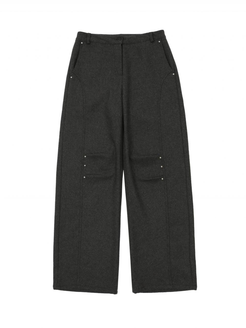 ウールリベットパンツ（チャコール） | ASURA | HANA(ハナ) #10