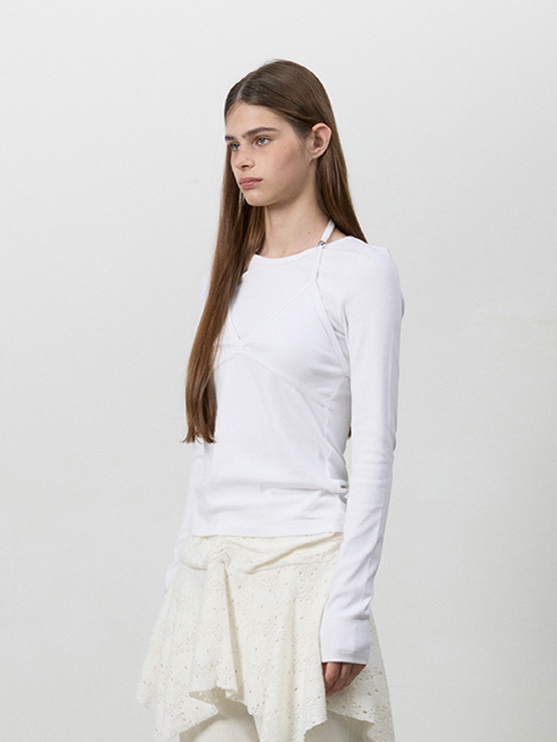 ビーディブラレイヤー ロングスリーブTシャツ（ホワイト） | THREE TO EIGHTY | HANA(ハナ) #7