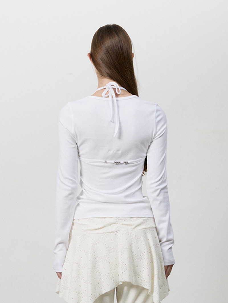 ビーディブラレイヤー ロングスリーブTシャツ（ホワイト） | THREE TO EIGHTY | HANA(ハナ) #8