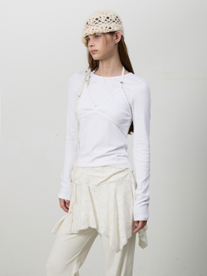 ビーディブラレイヤー ロングスリーブTシャツ（ホワイト） | THREE TO EIGHTY | HANA(ハナ) #10