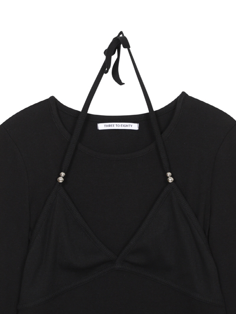 ビーディブラレイヤー ロングスリーブTシャツ （ブラック） | THREE TO EIGHTY | HANA(ハナ) #4