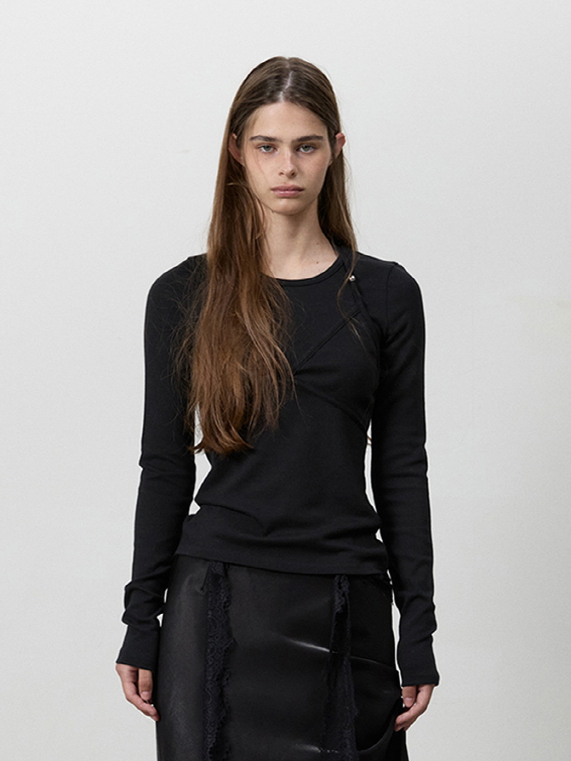 ビーディブラレイヤー ロングスリーブTシャツ （ブラック） | THREE TO EIGHTY | HANA(ハナ) #6