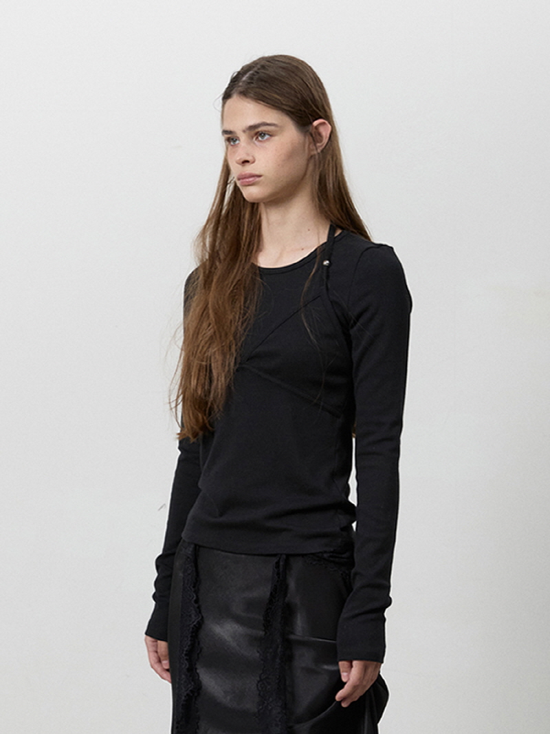 ビーディブラレイヤー ロングスリーブTシャツ （ブラック） | THREE TO EIGHTY | HANA(ハナ) #7