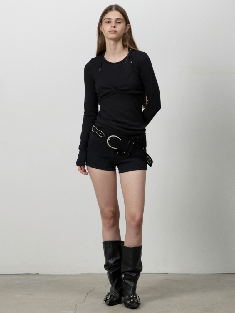 ビーディブラレイヤー ロングスリーブTシャツ （ブラック） | THREE TO EIGHTY | HANA(ハナ) #9