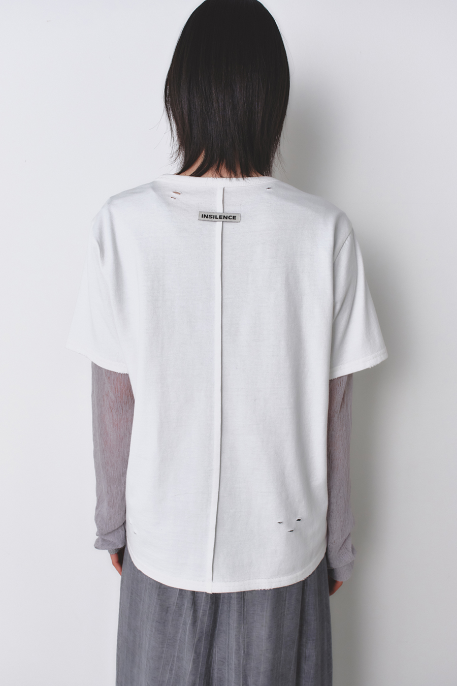 グランジ スプレー Tシャツ ホワイト | INSILENCE | HANA(ハナ) #6