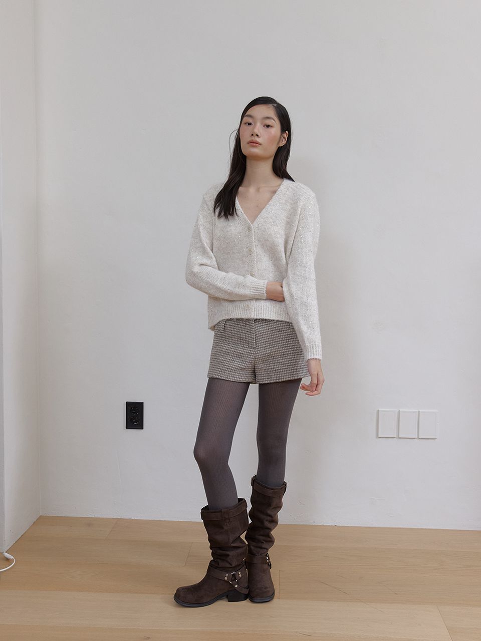 トゥインクルウールカーディガン (アイボリー) | ASURA | HANA(ハナ) #3