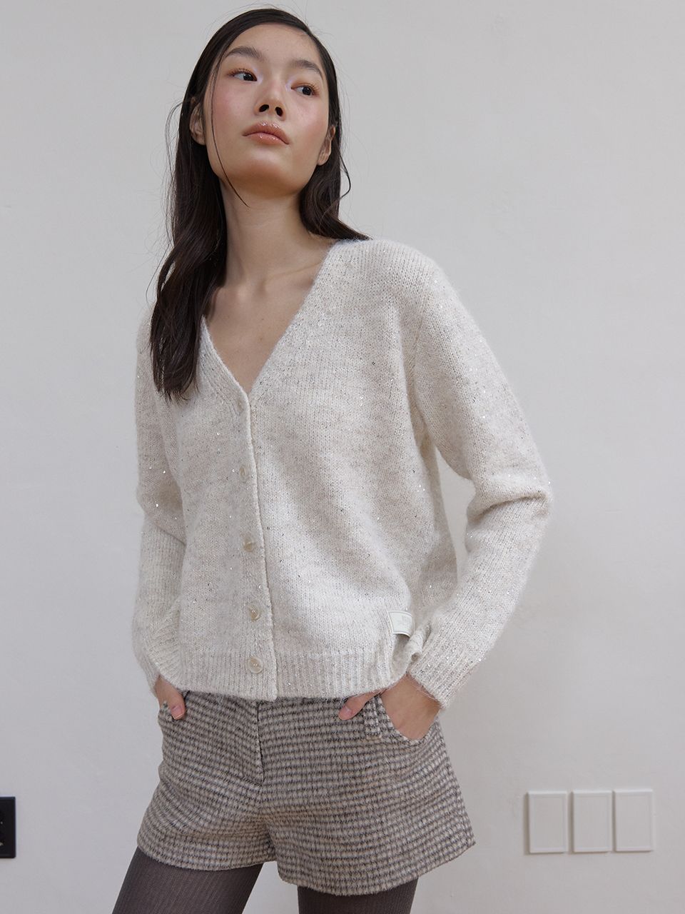 トゥインクルウールカーディガン (アイボリー) | ASURA | HANA(ハナ) #5