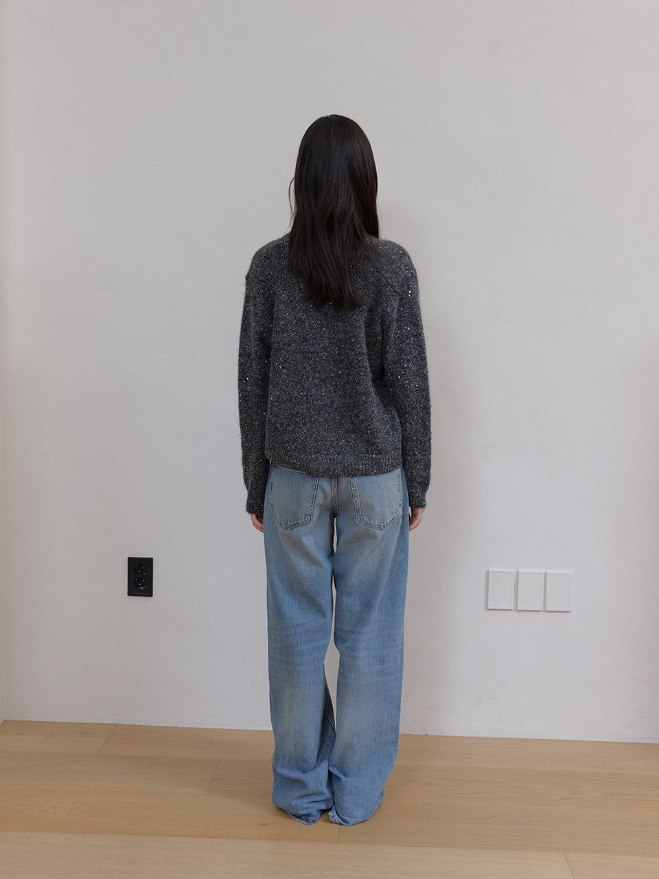 トゥインクルウールカーディガン (チャコール) | ASURA | HANA(ハナ) #14