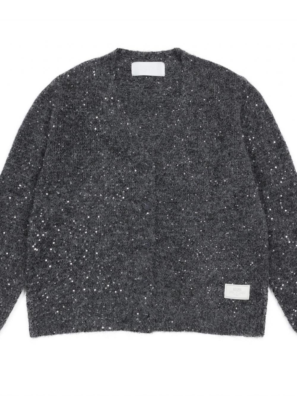 トゥインクルウールカーディガン (チャコール) | ASURA | HANA(ハナ) #15