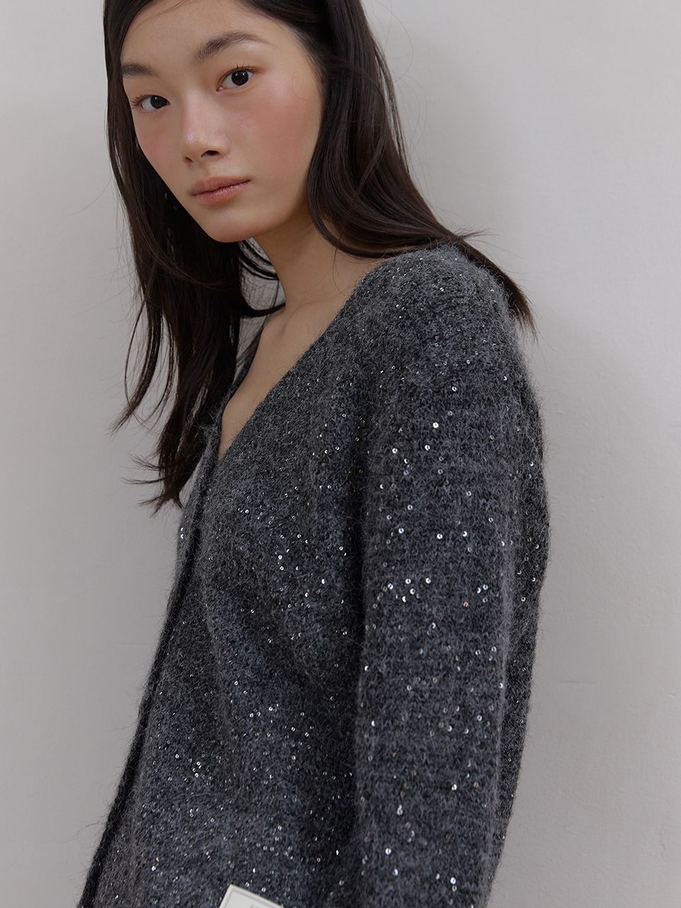 トゥインクルウールカーディガン (チャコール) | ASURA | HANA(ハナ) #9