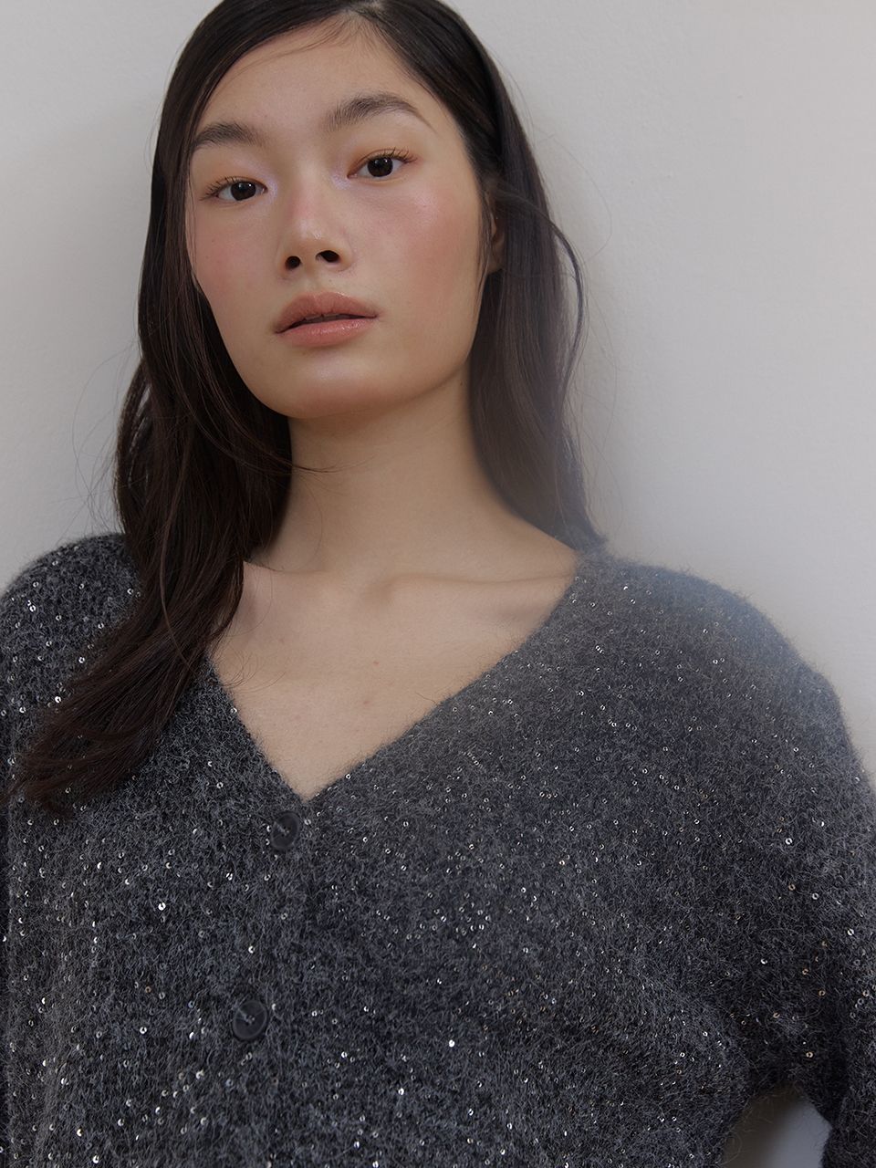 トゥインクルウールカーディガン (チャコール) | ASURA | HANA(ハナ) #10