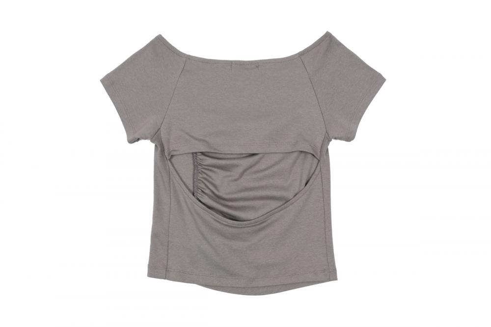 バックスリットシャーリングTシャツ (グレー) | ASURA | HANA(ハナ) #11