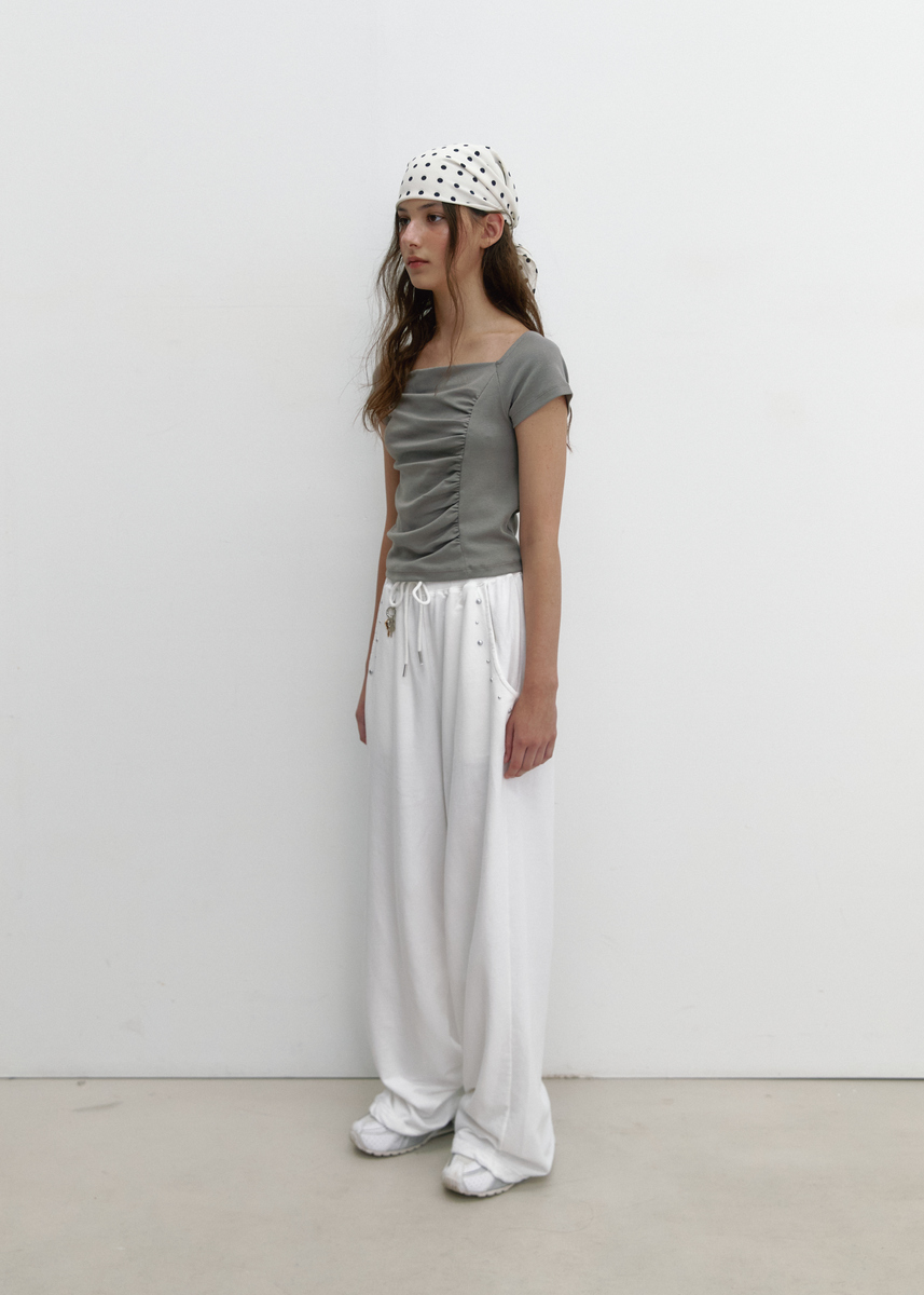 バックスリットシャーリングTシャツ (グレー) | ASURA | HANA(ハナ) #4